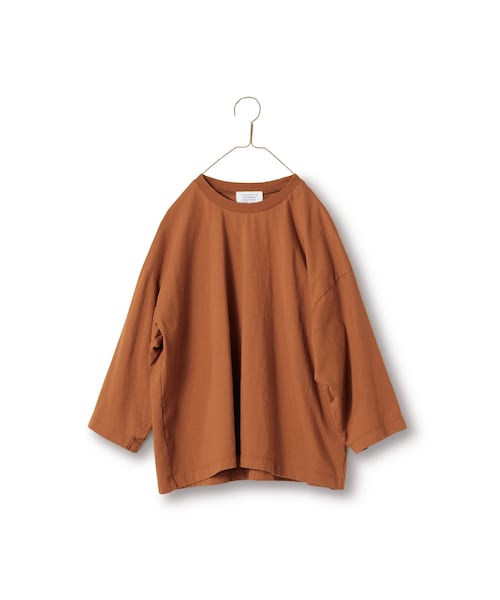 Sunny clouds（サニークラウズ）の「サニークラウズ 半端袖Tシャツ〈レディース〉レンガ（レディースファッション > トップス > Tシャツ・カットソー・レディース・ブラウン・（身幅70/総丈63cm）/（身幅63/総丈61cm）/（身幅66/総丈61cm）/（身幅63/総丈64cm）/（身幅60/総丈61cm）/（身幅60/総丈58cm）/（身幅60/総丈64cm））」の2枚目の写真