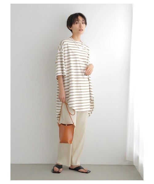 AMERICAN HOLIC(アメリカンホリック)の「裾スリットリブパンツ(パンツ・アイボリー/ブラック・S/M/L)」の10枚目の写真