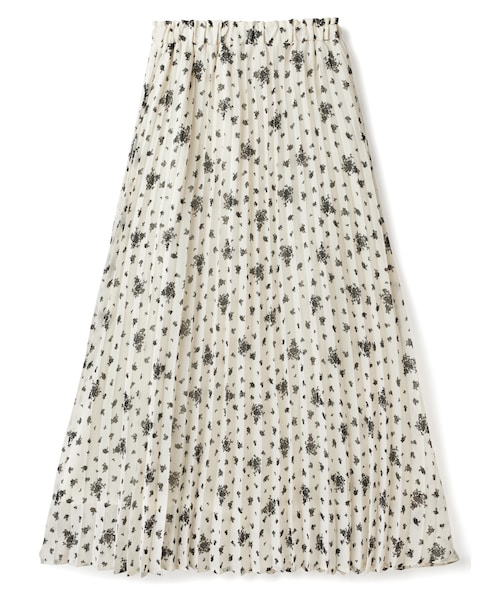 GRL（グレイル）の「花柄プリーツスカート（スカート・レディース・ベージュ/アイボリー・S）」の2枚目の写真