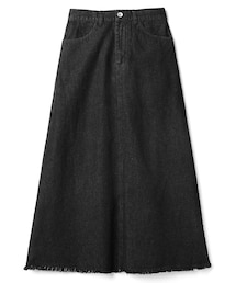 GRL | フリンジデニムロングスカート(デニムスカート)