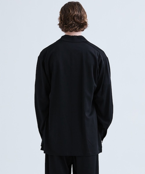 08sircus(ゼロエイトサーカス)の「Viscose wool long shirt jacket(その他・メンズ・BLACK・4/5)」の6枚目の写真