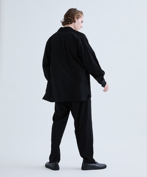 08sircus(ゼロエイトサーカス)の「Viscose wool long shirt jacket(その他・メンズ・BLACK・4/5)」の3枚目の写真