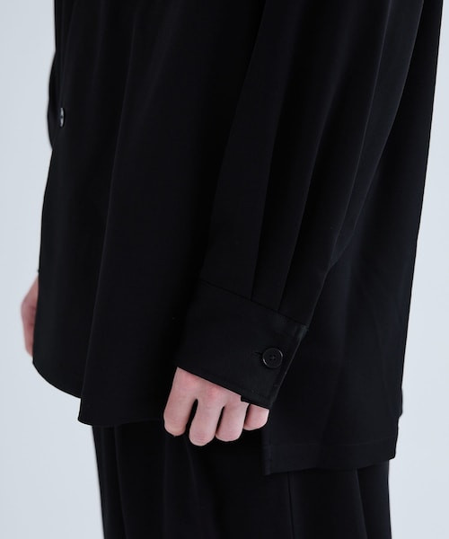 08sircus(ゼロエイトサーカス)の「Viscose wool long shirt jacket(その他・メンズ・BLACK・4/5)」の9枚目の写真