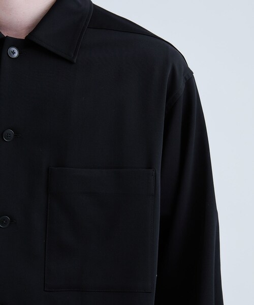08sircus(ゼロエイトサーカス)の「Viscose wool long shirt jacket(その他・メンズ・BLACK・4/5)」の8枚目の写真