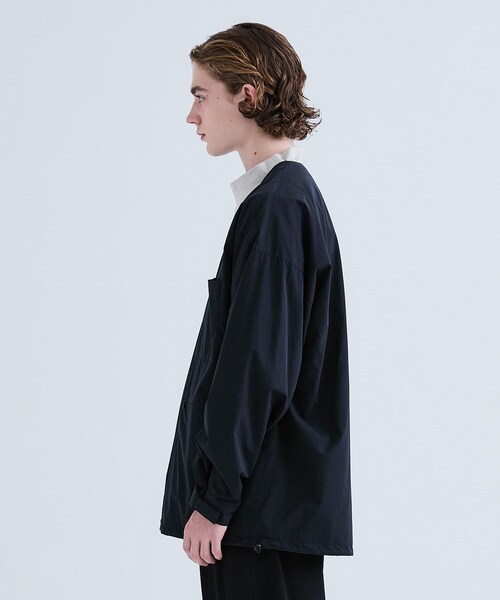 08sircus(ゼロエイトサーカス)の「Taffeta collarless jacket (water repellent)(その他・メンズ・BLACK)」の5枚目の写真