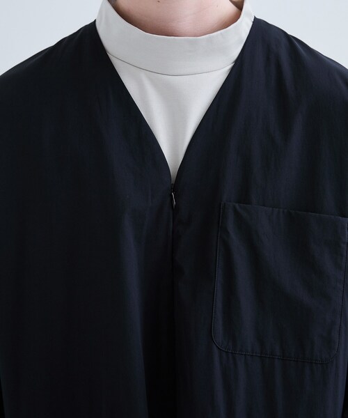 08sircus(ゼロエイトサーカス)の「Taffeta collarless jacket (water repellent)(その他・メンズ・BLACK)」の7枚目の写真