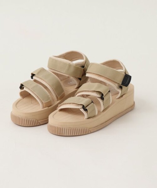 OUTLET(アウトレット)の「厚底スポーツサンダル(シューズ・レディース・黒/ベージュ/キャメル・S/M/L)」の2枚目の写真