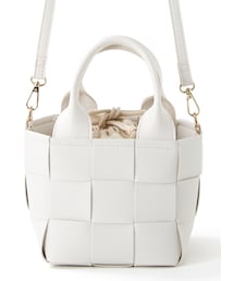 GRL | 2Way巾着ポーチ付き編み込みトートバッグ(ハンドバッグ)