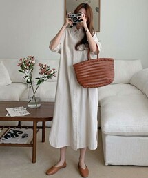 DHOLIC STYLE | [lindashop] ダブルポケットロングシャツワンピース(シャツワンピース)