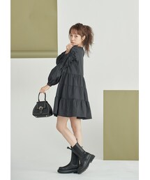 N WITH. | ティアードミニワンピース9月上旬(ワンピース)