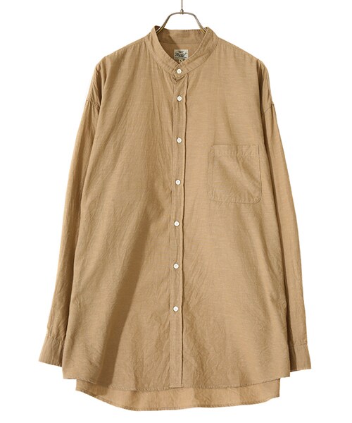 GOLD（ゴールド）の「VAT DYE CHAMBRAY BAND COLLAR L/S SHIRT（シャツ