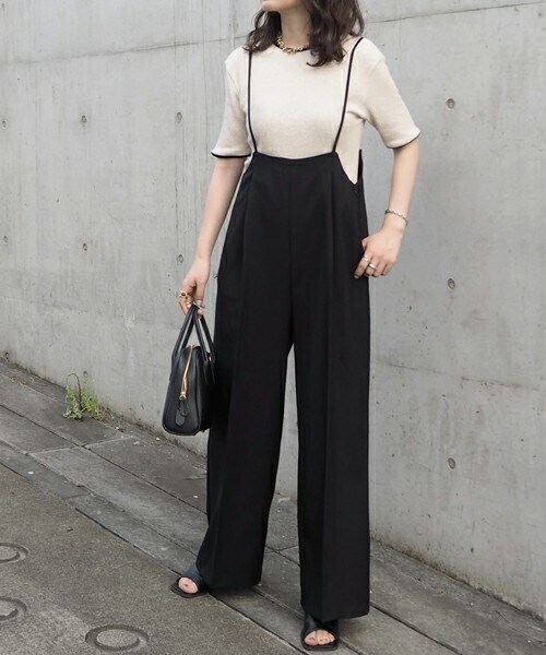 suspender wide pants
