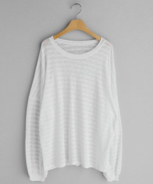 DHOLIC(ディーホリック)の「ボーダーロングTシャツ(Tシャツ/カットソー・レディース・ブラック/グリーン/ホワイト・ONESIZE)」の2枚目の写真