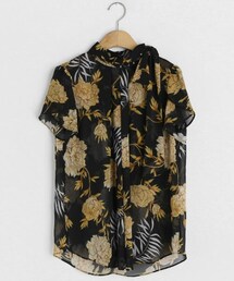 DHOLIC | フローラルリボンシフォンブラウス(シャツ/ブラウス)