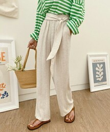 DHOLIC | リネン混リボンワイドパンツ・全3色(その他パンツ)