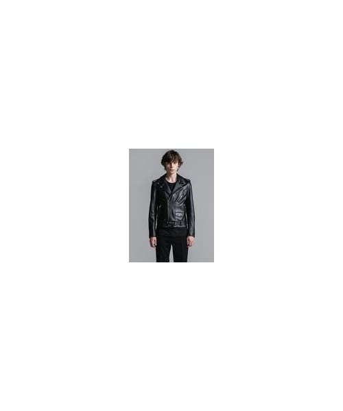 LITHIUM HOMME（リチウム オム）の「LAMB LEATHER W-RIDERS JACKET（ミリタリージャケット・メンズ・ブラック・40/42/44/46/48/50）」の3枚目の写真