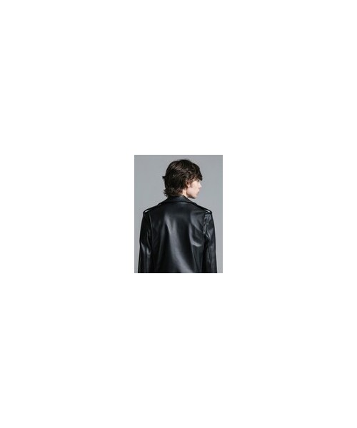 LITHIUM HOMME（リチウム オム）の「LAMB LEATHER W-RIDERS JACKET（ミリタリージャケット・メンズ・ブラック・40/42/44/46/48/50）」の14枚目の写真