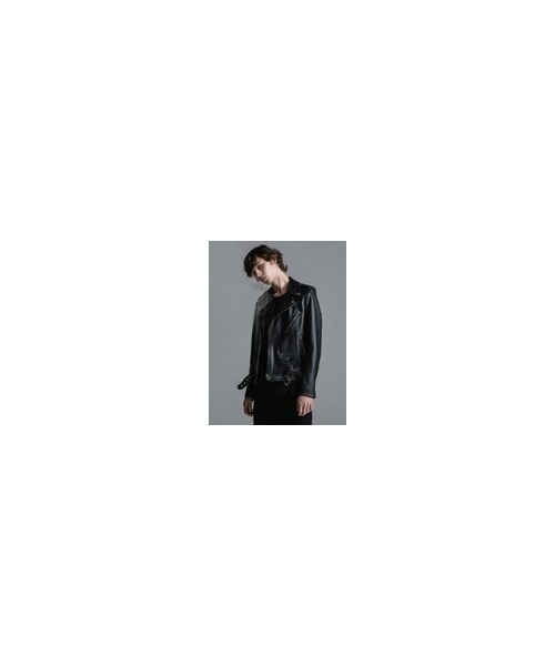 LITHIUM HOMME（リチウム オム）の「LAMB LEATHER W-RIDERS JACKET（ミリタリージャケット・メンズ・ブラック・40/42/44/46/48/50）」の15枚目の写真