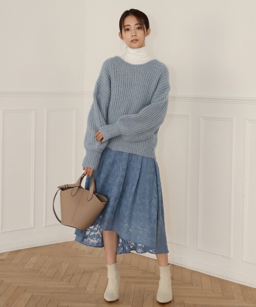 Andemiu（アンデミュウ）の「カタアゼニット（トップス・レディース・ブラウン50/アイボリー52/ブルー80・F）」の7枚目の写真