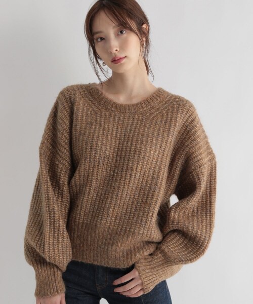 Andemiu（アンデミュウ）の「カタアゼニット（トップス・レディース・ブラウン50/アイボリー52/ブルー80・F）」の14枚目の写真