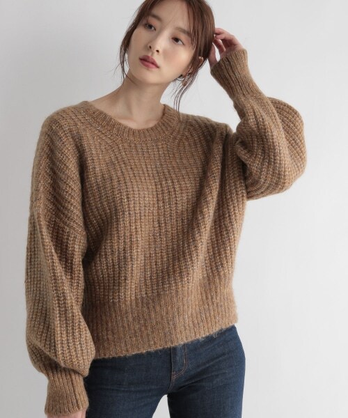 Andemiu（アンデミュウ）の「カタアゼニット（トップス・レディース・ブラウン50/アイボリー52/ブルー80・F）」の13枚目の写真