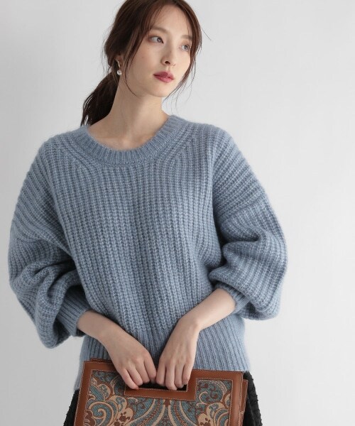 Andemiu（アンデミュウ）の「カタアゼニット（トップス・レディース・ブラウン50/アイボリー52/ブルー80・F）」の21枚目の写真