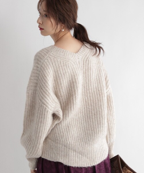 Andemiu（アンデミュウ）の「カタアゼニット（トップス・レディース・ブラウン50/アイボリー52/ブルー80・F）」の19枚目の写真