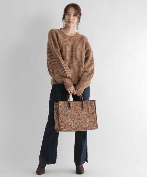 Andemiu（アンデミュウ）の「カタアゼニット（トップス・レディース・ブラウン50/アイボリー52/ブルー80・F）」の16枚目の写真