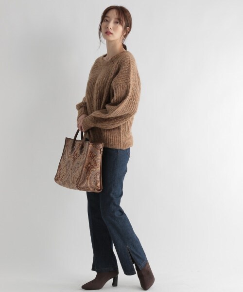 Andemiu（アンデミュウ）の「カタアゼニット（トップス・レディース・ブラウン50/アイボリー52/ブルー80・F）」の15枚目の写真