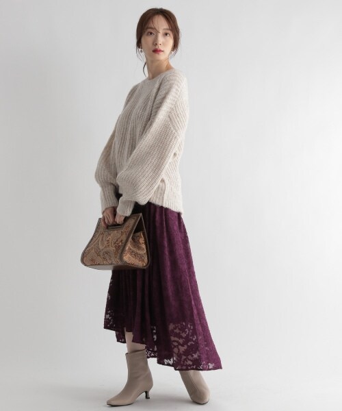 Andemiu（アンデミュウ）の「カタアゼニット（トップス・レディース・ブラウン50/アイボリー52/ブルー80・F）」の20枚目の写真