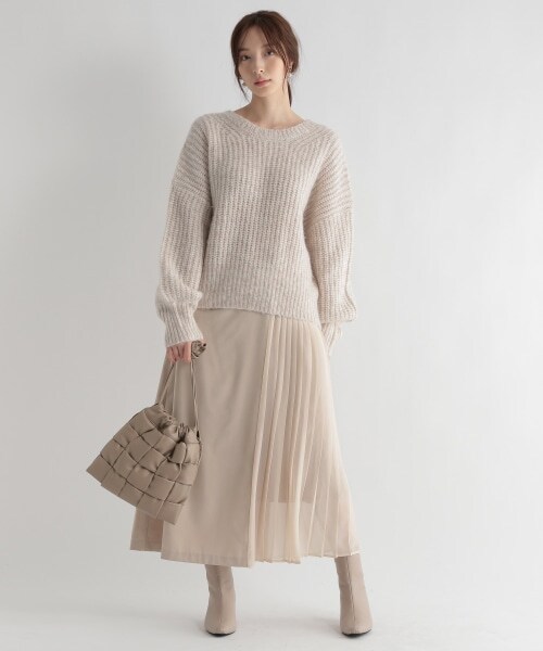 Andemiu（アンデミュウ）の「カタアゼニット（トップス・レディース・ブラウン50/アイボリー52/ブルー80・F）」の18枚目の写真