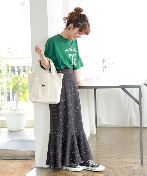 studio CLIP（スタディオクリップ）の「ドットマーメイドスカート（スカート・ブラック/ブラウン・F）」の3枚目の写真