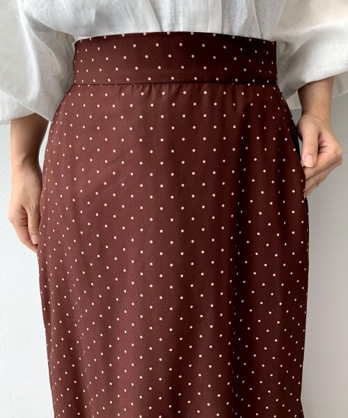studio CLIP（スタディオクリップ）の「ドットマーメイドスカート（スカート・ブラック/ブラウン・F）」の8枚目の写真