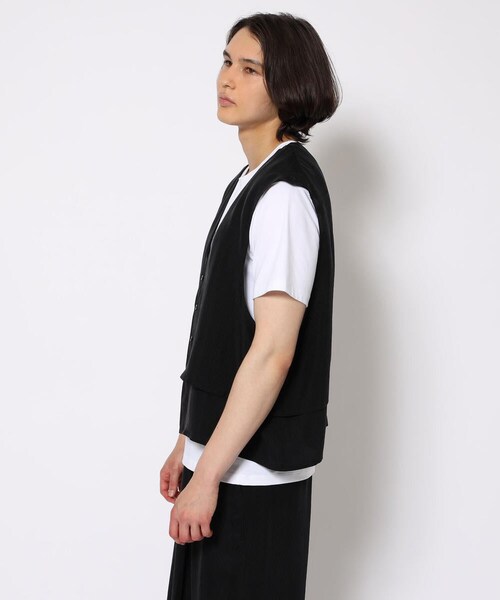 URU(ウル)の「URU/ウル/CUPRO VEST(トップス・メンズ・BLACK・2)」の2枚目の写真