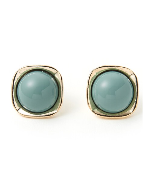 GRL（グレイル）の「デザインスクエアイヤリング（イヤリング・レディース・ダークピンク/オフホワイト/ミントグリーン・F）」の3枚目の写真