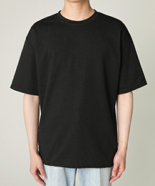 D'MENS by DHOLIC（ディーメンズ）の「ラウンドクルーネックハーフスリーブTシャツ（Tシャツ/カットソー・メンズ・ホワイト/ベージュ/ブラック・M/L）」の2枚目の写真