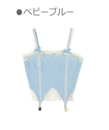 Bobon21 | レースMIXランジェリー風キャミトップス-全２色-(シャツ/ブラウス)