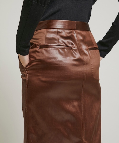 CINOH(チノ)の「サテンタイトスカート 21WSK002(その他・レディース・BROWN・34/36)」の9枚目の写真