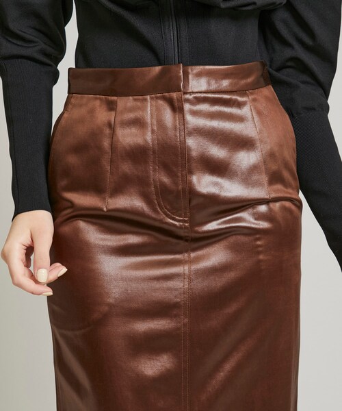 CINOH(チノ)の「サテンタイトスカート 21WSK002(その他・レディース・BROWN・34/36)」の7枚目の写真