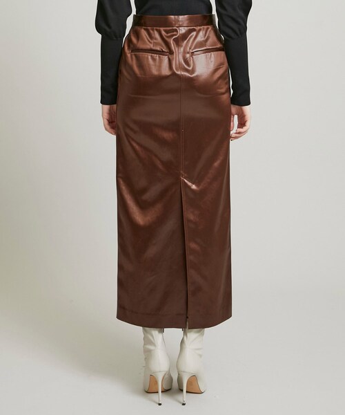 CINOH(チノ)の「サテンタイトスカート 21WSK002(その他・レディース・BROWN・34/36)」の6枚目の写真