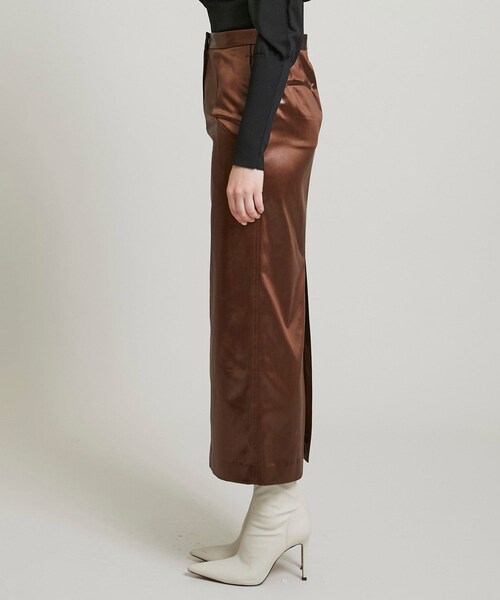 CINOH(チノ)の「サテンタイトスカート 21WSK002(その他・レディース・BROWN・34/36)」の5枚目の写真