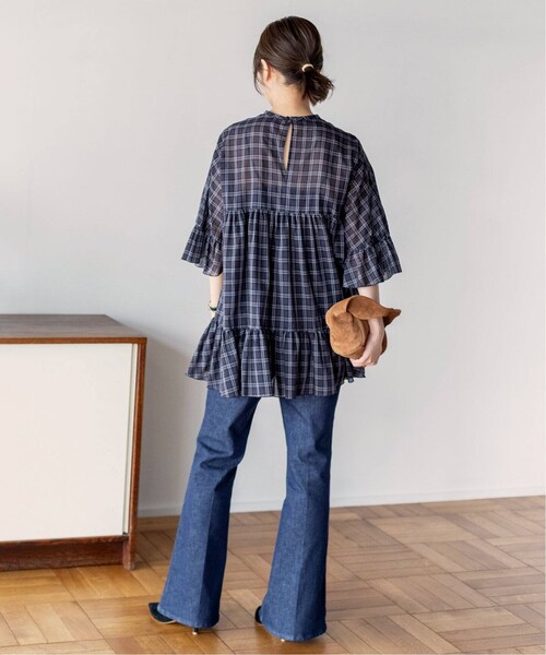 美品IENA イエナ enricaエンリカふんわりフリルティアードブラウス♪ enrica/エンリカ frill skirt スカート KNIT216（その他スカート