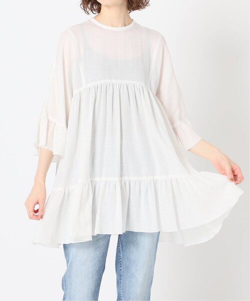 美品IENA イエナ enricaエンリカふんわりフリルティアードブラウス♪ 美品IENA イエナ enricaエンリカふんわりフリルティアードブラウス♪