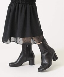 LE TALON（ルタロン）の「GRISE 6cmレザーオブリークショートブーツ◆（シューズ）」