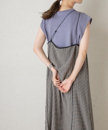 Kastane | ジャガードチェックパイピングキャミワンピース(ワンピース)