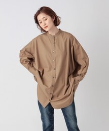 RIVE DROITE | 【纏うだけで今っぽいシルエットが完成】ビブカラーオーバーワイドシャツ(シャツ/ブラウス)