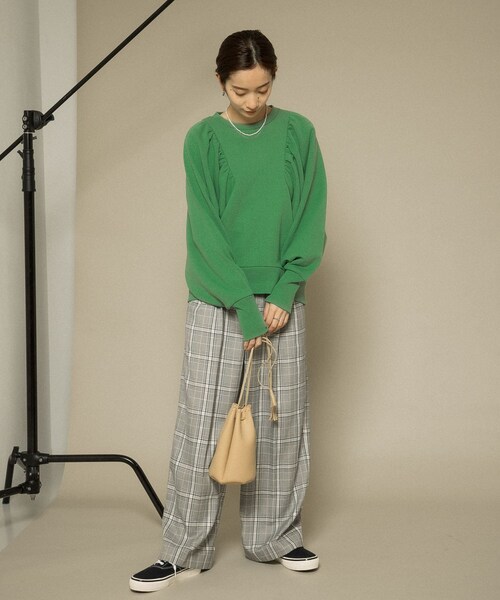 KBF(ケイビーエフ)の「カガリステッチ巾着BAG(その他・レディース・BLACK/BEIGE/KHAKI・one)」の7枚目の写真
