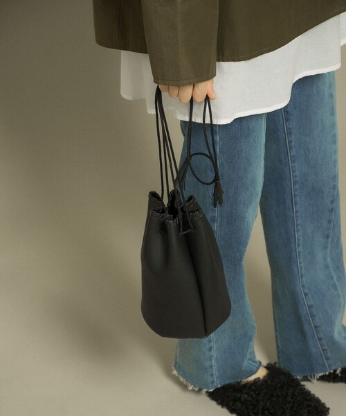 KBF(ケイビーエフ)の「カガリステッチ巾着BAG(その他・レディース・BLACK/BEIGE/KHAKI・one)」の5枚目の写真