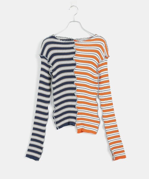 kotohayokozawa centercutting rib knit