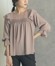 URBAN RESEARCH ROSSO WOMEN（アーバンリサーチ　ロッソ）の「【WEB限定】シアー楊柳ラッフルブラウス（その他・レディース）」